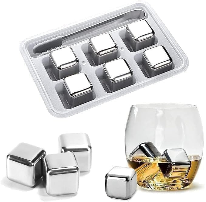 6PCS STAINLESS STEEL ICE CUBE