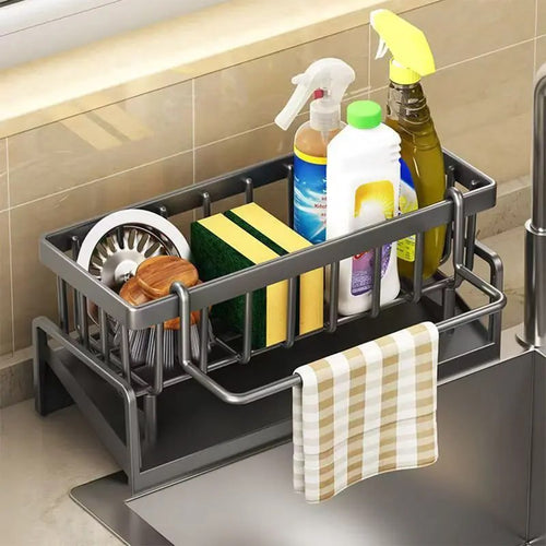 METAL SINK DRAINING RACK METAL SINK ORGANIZER & DRAINING RACK