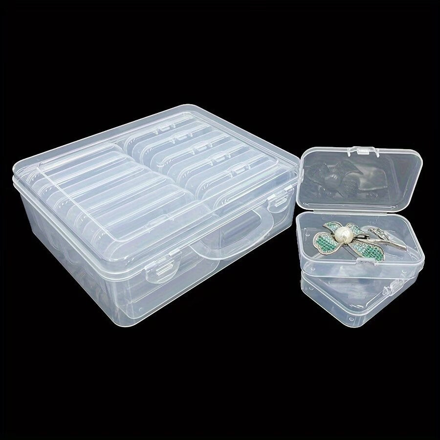 12PCS TRANSPARENT BEAD STORAGE BOX