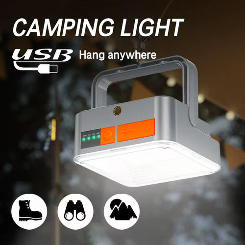 SOLAR & USB RECHARGEABLE PORTABLE LIGHT 2 IN 1 RECHARGEABLE EMERGENY CAMPING LIGHT