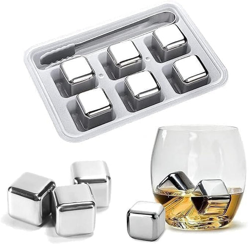 6PCS STAINLESS STEEL ICE CUBE