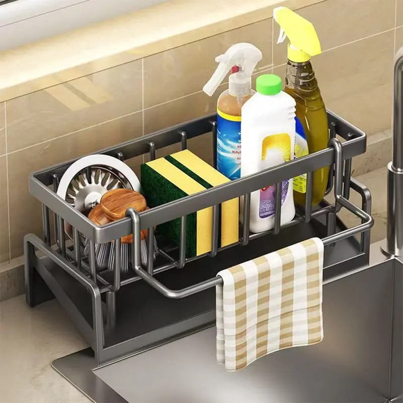 METAL SINK DRAINING RACK METAL SINK ORGANIZER & DRAINING RACK